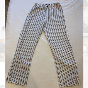White and Navy Blue striped pants. *WORN ONLY ONCE